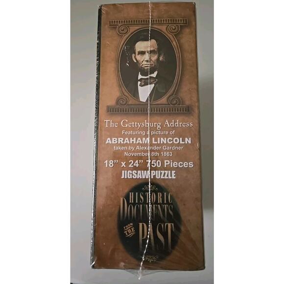 The Gettysburg Address 750 Piece Jigsaw Puzzle SEALED NEW Historic Documents - Picture 2 of 5